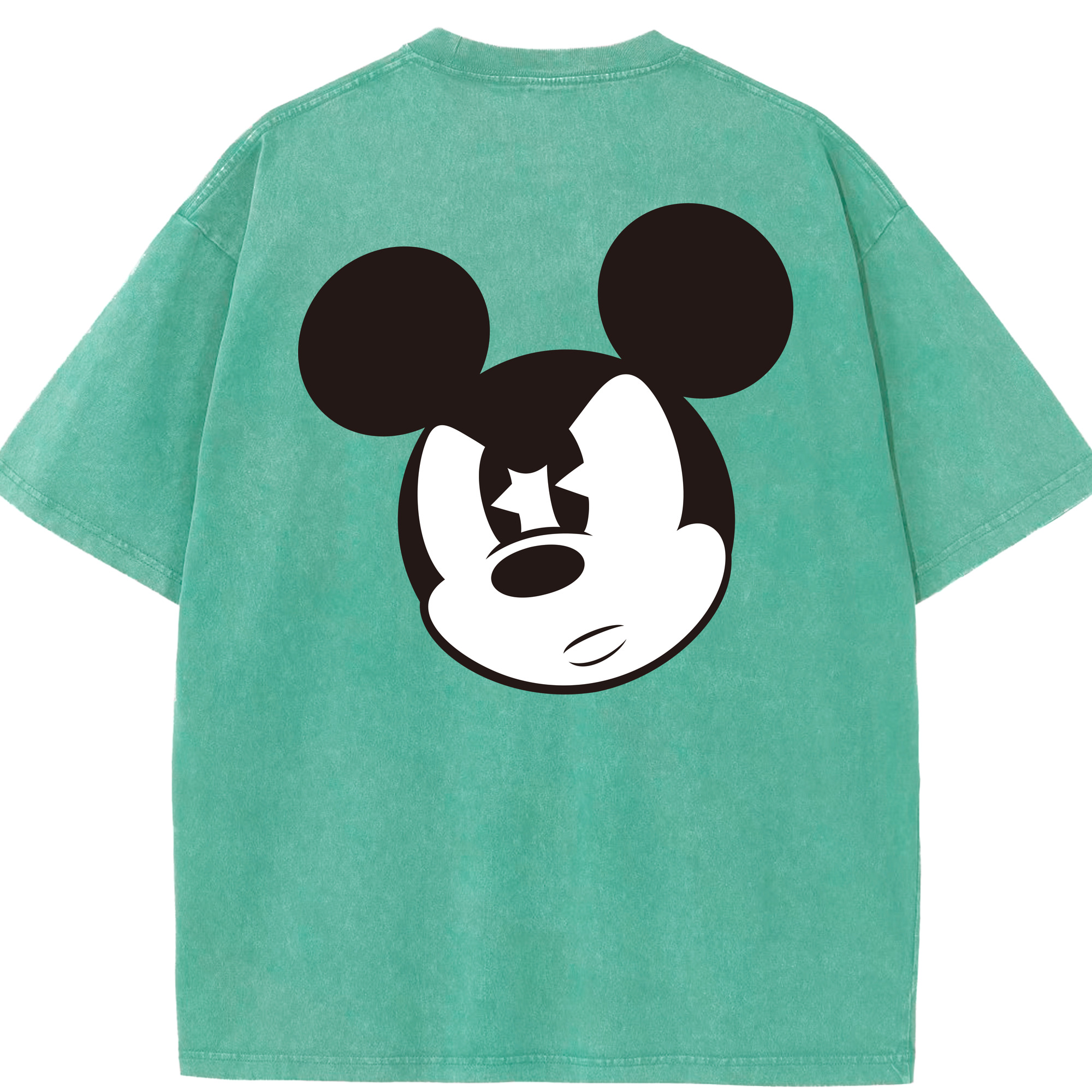 （画像用） ミッキーマウス Mickey Mouse 綿100% ヴィンテージ風 半袖Tシャツ（背面プリント）
